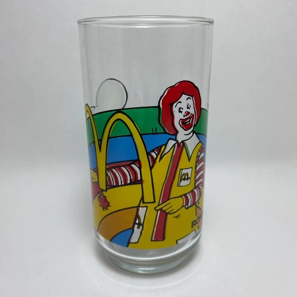 1980s McDonalds Ronald McDonald Glass Collectable Tumbler - Picture 1 of 7